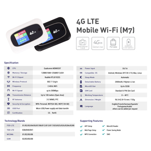 โมเด็ม Qualcom ชิป150ไร้สาย,เราเตอร์มือถือความเร็วสูง CAT4 Mbps <span class=keywords><strong>4G</strong></span> Mifis LTE ขนาดกระเป๋า9207 - Product Image 5