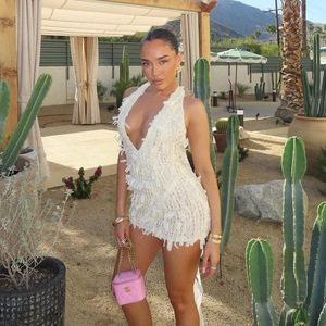 2024 abiti da sole alla moda Casual <span class=keywords><strong>Sexy</strong></span> scollo a V abito corto da ragazza senza maniche <span class=keywords><strong>abbigliamento</strong></span> estivo da <span class=keywords><strong>donna</strong></span> da <span class=keywords><strong>donna</strong></span> - Product Image 5