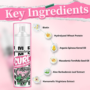 Tóc xoăn thảo dược dưỡng ẩm làm mịn chống xoăn cứng Detangler kết cấu phun cho sóng lọn tóc xoăn - Product Image 2