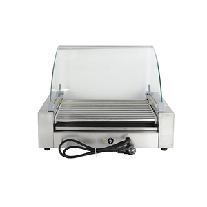 Large Size Stainless Steel 11 Roller Commercial Roller Roaster Sausage <strong>Machine</strong> <strong>Hotdog</strong> Griiling <strong>Machine</strong> With Glass Cover - Product Image 6
