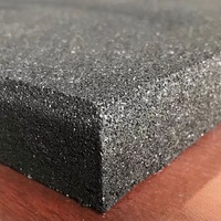 Hochbelastbare Schwarze Gummimatte mit EPDM-Flocken Fitnessstudio-Gummibodenmatten für Innen- und Außenbereich Garage 1M X 1M X 15MM