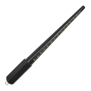 Jauge à anneaux en plastique noir, double système US 1-15 et britannique A-Z 1-6, outil de mesure de précision pour bijoutiers et la fabrication de bijoux | GS 919A - Product Image 1