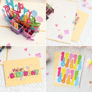 Cartolina <span class=keywords><strong>di</strong></span> <span class=keywords><strong>buon</strong></span> <span class=keywords><strong>compleanno</strong></span> fatta a mano 3D Design personalizzato per la famiglia e gli amici per uso domestico e commerciale per i messaggi dei desideri - Product Image 6