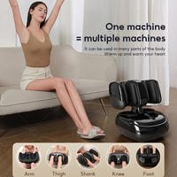 Fabricant de rouleaux de pétrissage électriques sacs gonflables à chaleur circulation sanguine par compression machine de massage 2 en 1 jambe fendue pied mollet