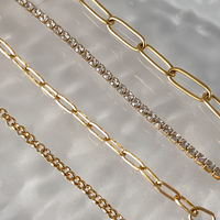 Bracelet à breloques EMANCO, chaîne de perles DIY, acier inoxydable, réglable, style trombone, bijoux faits à la main, vente en gros, dropshipping