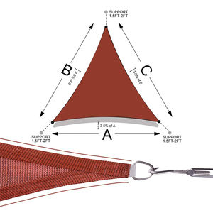 Car Park Shade Sail Sun Shadow Sail para prevenir, Tela de <span class=keywords><strong>sombra</strong></span> agrícola, Tela de <span class=keywords><strong>sombra</strong></span> ecuestre 3x3x3m - Product Image 6