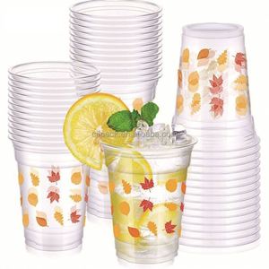 Vasos Desechables de Plástico PET para Café Frío con Logotipo Personalizado CJF, de 10 a 32 oz, con Tapas, Impresión por Transferencia de Calor, Muestra Gratuita, Embalaje en Caja de Papel - Product Image 6