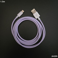 Cables USB-A a 8 Pines de 1.5m Resistentes a Tirones, Duraderos, con Trenzado de Alta Densidad, para Viajes de Negocios