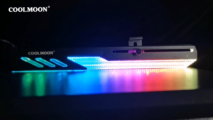 COOLMOON GT8GPUライザー280mmコンピューターメタルグラフィック