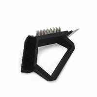 Brosse de nettoyage pour barbecue Uncle MOK, poils en acier les plus sûrs, grattoir, 3 en 1, tampon à récurer multifonctionnel, résistant à la chaleur, pour l'extérieur