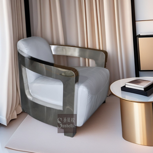 <span class=keywords><strong>Fauteuil</strong></span> d'appoint en <span class=keywords><strong>cuir</strong></span> inoxydable de qualité supérieure OEM Design moderne en <span class=keywords><strong>cuir</strong></span> blanc pour la maison bureau hôtel <span class=keywords><strong>club</strong></span> salon - Product Image 2