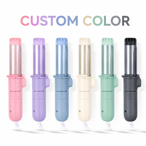 Mini fer à friser portable, fer à boucler les cheveux avec logo personnalisé, fer à coiffer les cheveux à chauffage rapide PTC pour les voyages - Product Image 1
