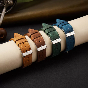<span class=keywords><strong>Cinturino</strong></span> in vera pelle di lusso 18-24mm in pelle di cavallo pazzo <span class=keywords><strong>Vintage</strong></span> cinturini per orologi da uomo e da donna a rilascio rapido - Product Image 5