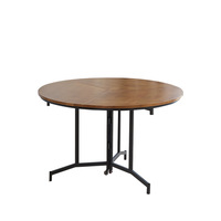 Table de salle à manger circulaire en pierre pliable créative - Plateau tournant mobile pour hôtels et restaurants - Peut accueillir 10 personnes ; Table moderne minimaliste