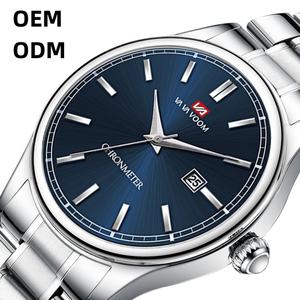 Montre pour homme, logo personnalisé, grand cadran, étanche, luxe, décontractée, affaires, bracelet en cuir, livraison gratuite - Product Image 1