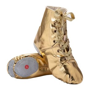 Di alta qualità <span class=keywords><strong>Sexy</strong></span> lucido mezzo stivale buon prezzo professionale fabbrica Sliver danza Jazz scarpe - Product Image 3