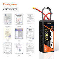 Baterai Lipo Semi Solid State 16000mAh 22.2V 6s 10C High Rate untuk Pertanian, Industri, Beban Berat, Pelatihan, UAV Drone OEM ODM