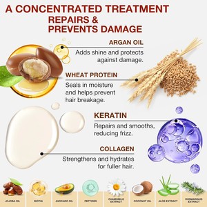 Shampooing et après-<span class=keywords><strong>shampoing</strong></span> à l'huile d'argan bio vegan MaxCare OEM ODM 800 ml sans sulfate pour les soins des cheveux secs et abîmés - Product Image 4