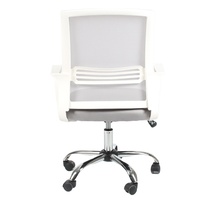 Chaise de bureau en maille à dossier moyen pour immeuble de bureaux, chaise respirante en maille avec accoudoirs en plastique épaissi, vente en gros