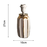 Lampe de table en céramique style Wabi Sabi, texture plâtre blanc crémeux, pour chambre à coucher, éclairage DIY, base de lampe, livraison directe d'usine