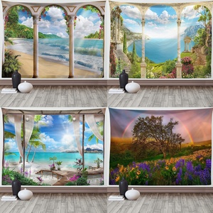 Paysage naturel Forêts Paysage de montagne Série Diffusion en direct Tissu de <span class=keywords><strong>fond</strong></span> Impression numérique 3D Tapisseries rectangulaires - Product Image 5