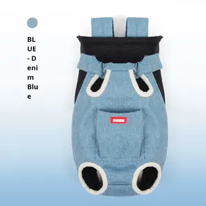 Taşınabilir Kanvas Evcil Hayvan Gezi Sırt Çantası, Çift Omuz Askıları, Nefes Alabilen Tasarım, Rahat Uyum, Kediler ve Köpekler için Açık Başlıklı - Product Image 6