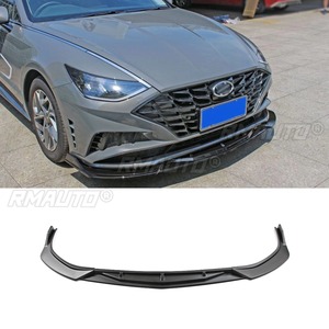 For Hyundai 10th Gen Sonata Car Front Bumper <b>Lip</b> Splitter Diffuser Body Kit <b>Gloss</b> Black Bumper Protector Modification Part - Product Image 2