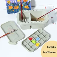 Ensemble de trois seaux d'art multifonctionnels en gros, outils de mélange de couleurs pour la peinture avec boîte d'emballage de peinture hydratante