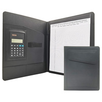 Carpeta de Archivos de Cuero PU A4 con Logotipo Personalizado Modernqiu con Calculadora para Uso de Oficina