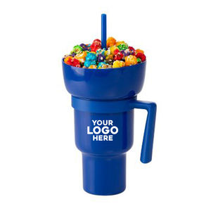 Productos Promocionales con Logotipo Personalizado, Vasos 2 en 1 para Estadio con Pajita, Taza para Bebidas y Refrigerios, Tazón para Refrigerios para Adultos y Niños - Product Image 1