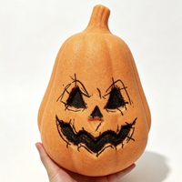Lanterne Citrouille Décorative en Pulpe de Papier pour Halloween, Citrouille en Pulpe Moulée Écologique Personnalisée pour Décoration de Table de Fête