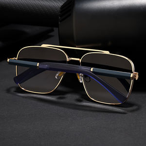 파타가스 도매 패션 트렌디 디자이너 맞춤 로고 메탈 프레임 더블 브릿지 UV400 선글라스 남성용 - Product Image 4