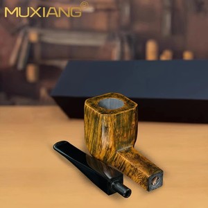 Muxiang Briarwood Smoking Pipe Straight Type 3mm Filter Men's Tobacco Pipe Solid Wood Pipe Accessory - Product Image 3