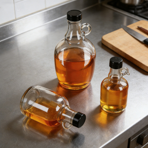 Bouteilles en verre de grande taille de gros, 250 ml, 350 ml, 1000 ml, whisky, <span class=keywords><strong>cidre</strong></span>, vin, bouteille à poignée, fabrication artisanale en Californie - Product Image 4