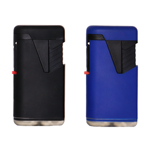 Briquet électronique rechargeable en plastique à double flamme tendance, coupe-vent, à ouverture rabattable - Product Image 6