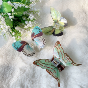 أحدث صيحات الموضة تصميم مشابك حية مقطع بألوان طبيعية ثلاثية الأبعاد محاكاة فراشة - Product Image 3