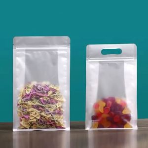 Customized Stand up Pouch Recyclable Biodegradable Plastic Food <b>Snacks</b> Storage <b>Bag</b> Transparent Zipper Top Self Sealing Packaging - Product Image 2