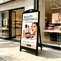 Affichage numérique portable à écran LED P2.5 en forme de A, étanche IP65, prêt à l'emploi, pour trottoir, idéal pour les portes de magasins de détail