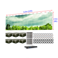 Pantalla LED de Alquiler para Exteriores de 6.5m x 2.5m P2.604, Panel LED de Alquiler para Fondo de Espectáculos, 21 pies x 8 pies
