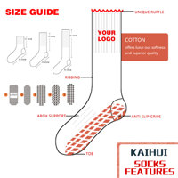 Chaussettes de yoga en gros personnalisées, douces, ventilées, en maille, avec grip, pour le studio, l'entraînement quotidien