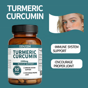 Kurkuma Curcumin 1500mg Kapseln - Natürliche Muskel- und Gelenkunterstützung für Erwachsene - 60 Stück Immunsystem-Gesundheitsformel OEM - Product Image 6