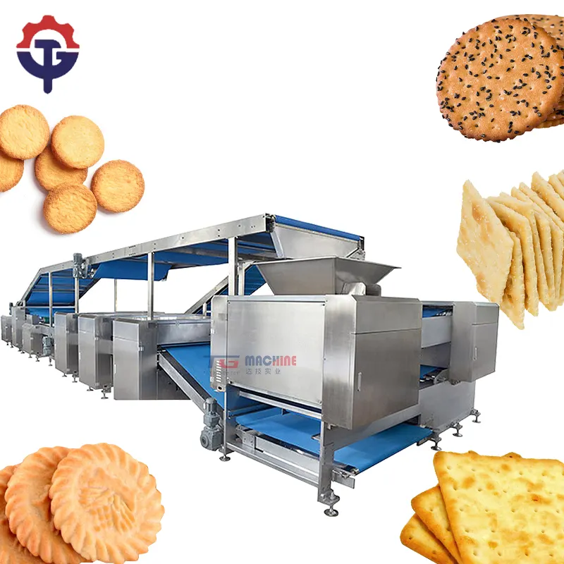 Lini produksi mesin pembuat biskuit otomatis