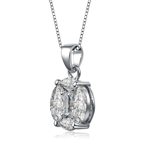 TD Collette Z collana sfarzosa in argento Sterling Cubic Zirconia enorme ciondoli e ciondoli di moda - Product Image 2