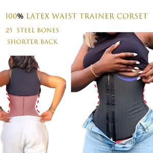<span class=keywords><strong>Gaine</strong></span> amincissante Hourglass Cincher 100% <span class=keywords><strong>Latex</strong></span> pour femme, corset de sport <span class=keywords><strong>en</strong></span> forme de W pour la perte de poids <span class=keywords><strong>avec</strong></span> 25 baleines - Product Image 1