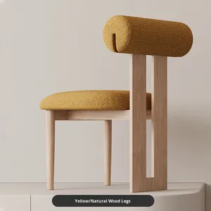 Silla <span class=keywords><strong>de</strong></span> Comedor <span class=keywords><strong>de</strong></span> <span class=keywords><strong>Madera</strong></span> Maciza con Respaldo Móvil <span class=keywords><strong>de</strong></span> Diseño Artístico y Tapicería <span class=keywords><strong>de</strong></span> Lana <span class=keywords><strong>de</strong></span> Cordero <span class=keywords><strong>de</strong></span> <span class=keywords><strong>Segunda</strong></span> <span class=keywords><strong>Mano</strong></span> HM-328 Guangdong Foshan para Uso Doméstico - Product Image 6