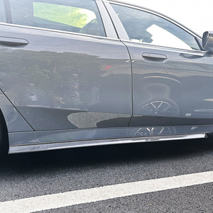 Amp-Z Side Skirt For Bmw 5 Series G60 G61 M Sport 2024+ Piano Black Carbon Fiber Texture Matte Finish Exterior Modification - Product Image 2