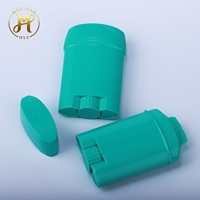 Conteneur de déodorant vide personnalisable de 60 g, ovale, en plastique PP, rechargeable, avec bouchon à vis, ouverture facile, emballage personnalisé, couleur personnalisée