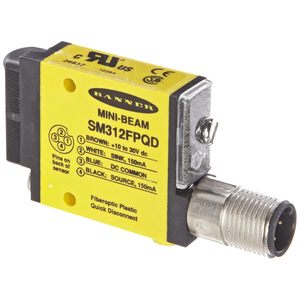 แบนเนอร์ Sm312fpqd มินิบีม ดีซี โฟโตอิเล็กทริคเซนเซอร์ โหมดไฟเบอร์พลาสติก 4 พิน ยุโรป แบบ QD ระยะตรวจจับที่ปรับได้ - Product Image 2