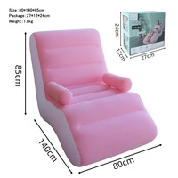 Canapé gonflable moderne en forme de S avec pompe, chaise longue pliable confortable pour le camping en plein air, utilisation de loisirs, portable