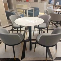 Ensemble de table et de chaises de salle à manger Zxm, table de réunion de bureau et chaises, vente en gros, ensemble de table de salle à manger ronde, 4 chaises